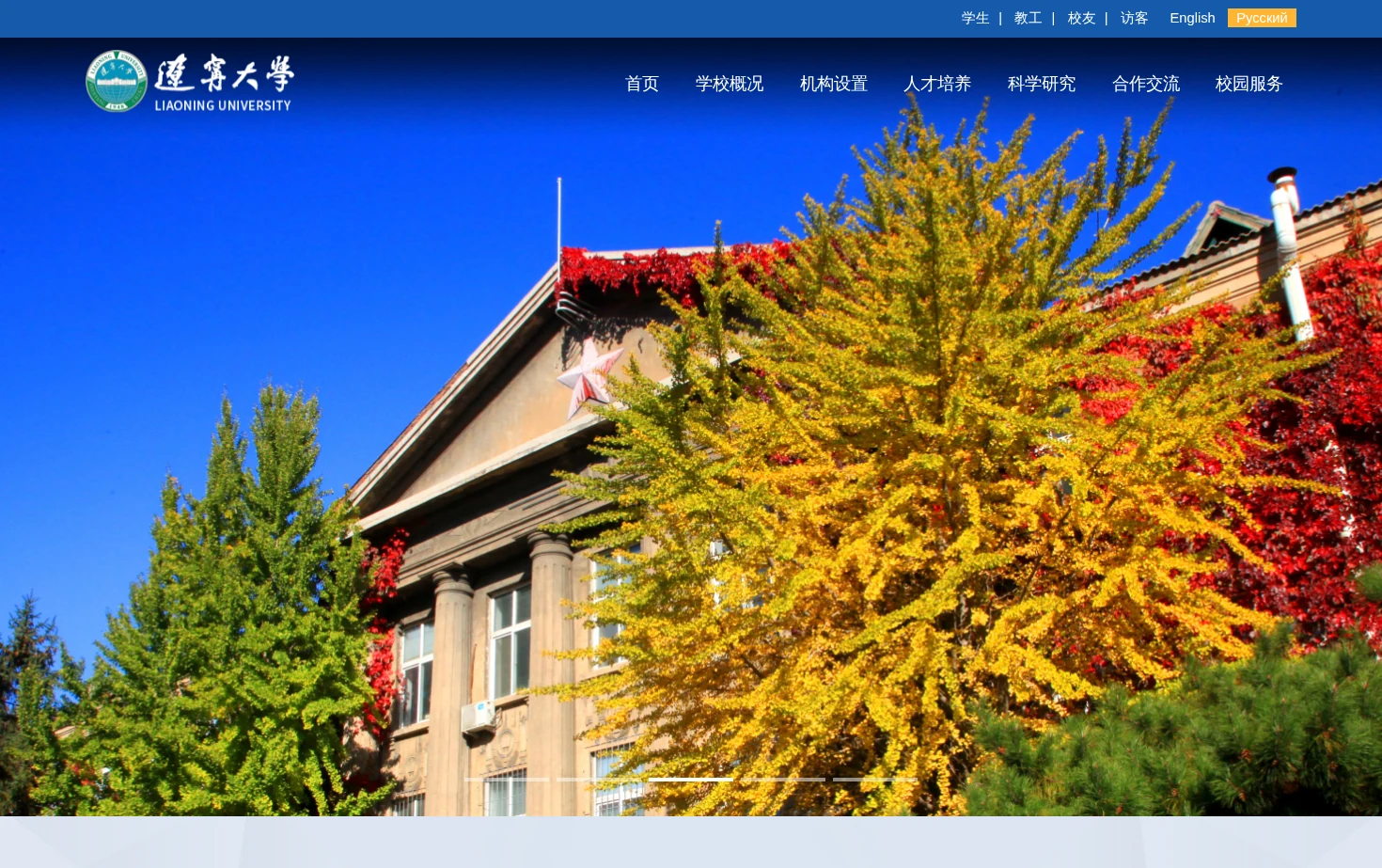 辽宁大学 页面快照